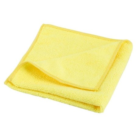 SIMPLE SPACES Cleaning Cloth, 12 in L, 12 in W, Microfiber, Yellow OG003